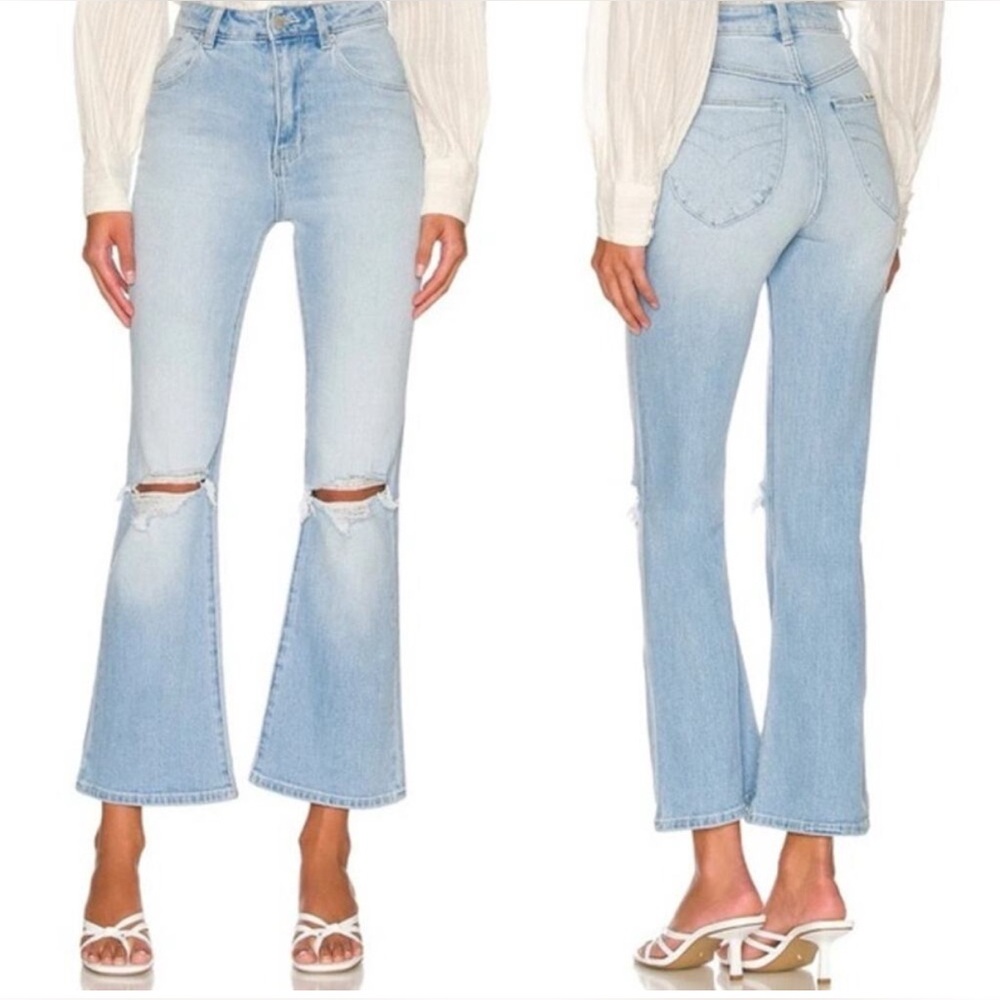 NWT ROLLA’S Dusters Bootcut Light Wash Jeans in Bluebird, size 25, $129 original